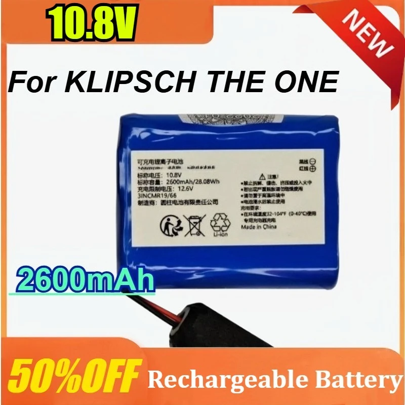

For KLIPSCH THE ONE Rechargeable Lithium Battery 10.8V 2600mAh 28.8Wh