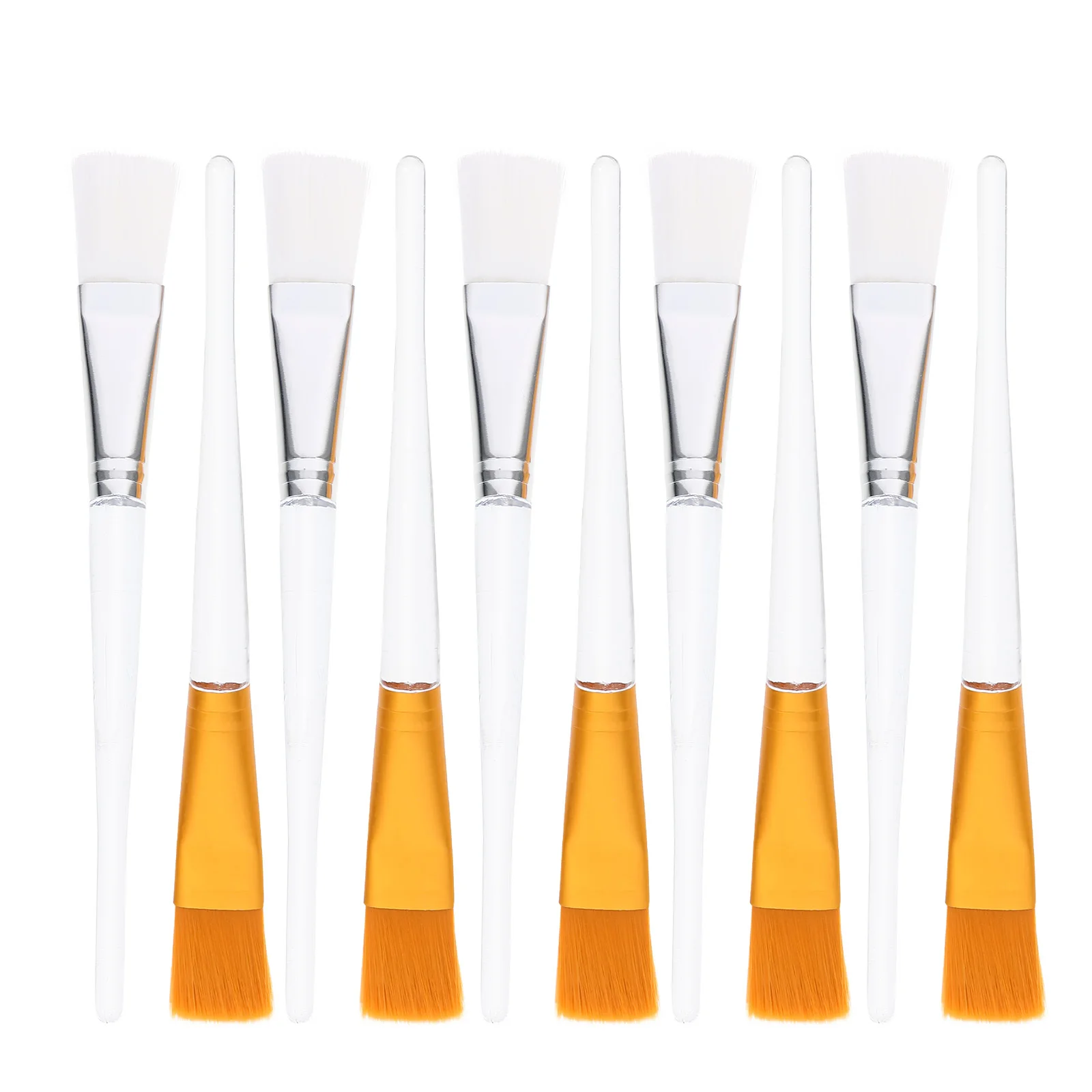 10 Uds. Cepillo para mascarilla Facial, cepillo de maquillaje lavable con forma de abanico para crema de Gel, aplicador de mascarilla para dormir, herramienta de tratamiento de barro para el cuidado de la piel Facial