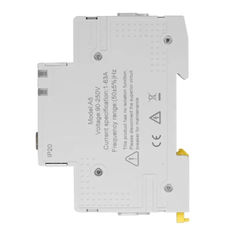 M16K-V0 Fireproof Tuya Zigbee Smart Circuit Breaker 63A Retardant Alarm Electricity Monitor APP Controlled Threshold Set