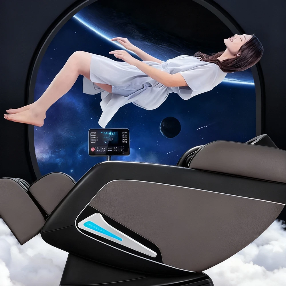 Intelligent Modern Portable Full Body Zero Gravity Recliner With Air Compression Shiatsu Foot Roller Massage Chair Massage Chair