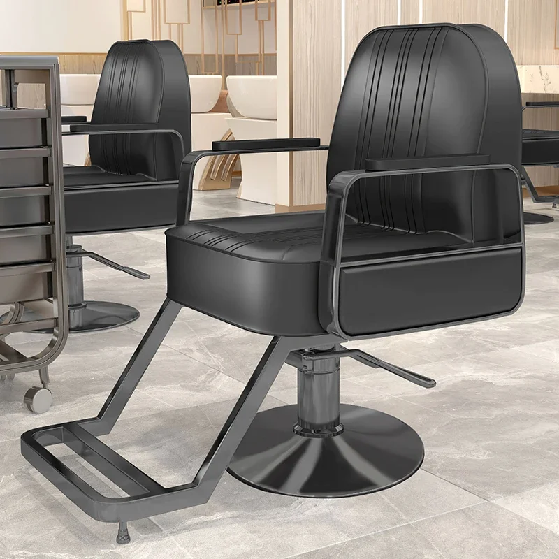 

Hairdressing Reception Barber Chairs Ergonomic Cosmetic Armchairs Beauty Salon Swivel Simple Sillon Barbero Furniture HY