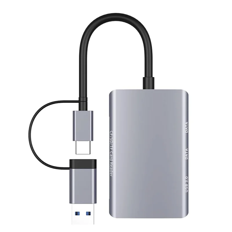 

USB-C 3.0 6-In-1 Multi-Card Reader CF/SD TF Adapter Hub For Android For Computer Micro SD