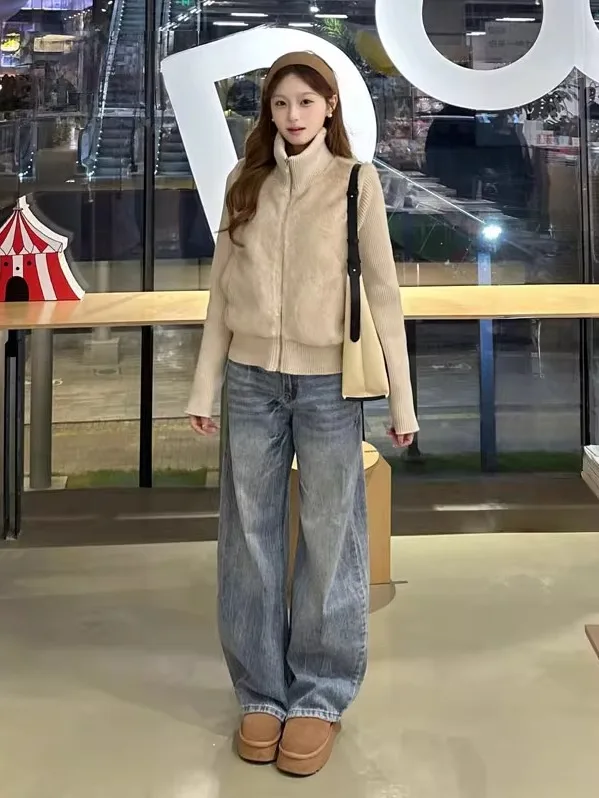 

Korean Sle Unique ort Knitted Jaet Women's Slim Fit Design Sensation Spring Outerwear Faion Ladies' Premium