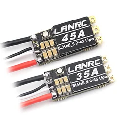 LANNRC-BLHeli _ S 35A/45A Brushless ESC programmable intégré RVB LED D-Shot 150/300/600 ONESBathroom T125 2-6S pour RC FPV Drone Parts