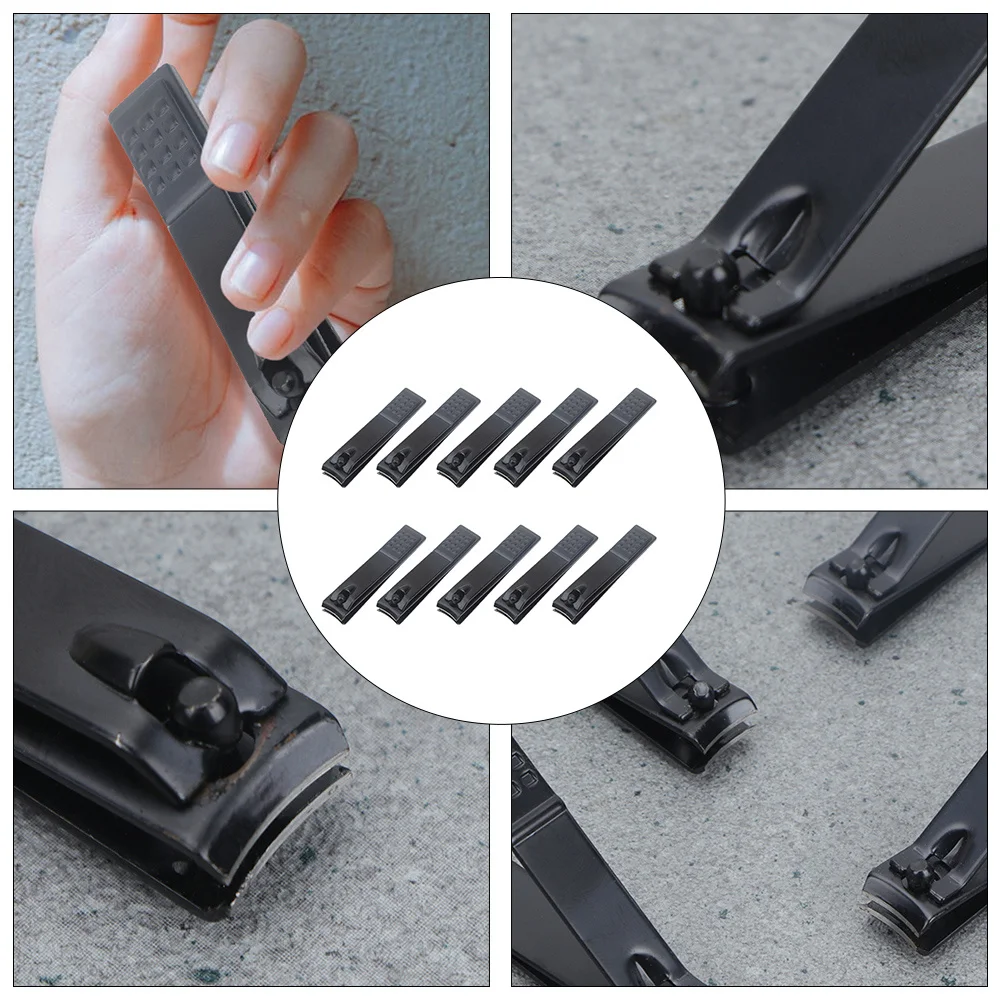 10 قطعة الكربون الصلب مسمار كليبرز حافة حادة مانيكير باديكير مسمار المتقلب القاطع المهنية مانيكير المقص #1