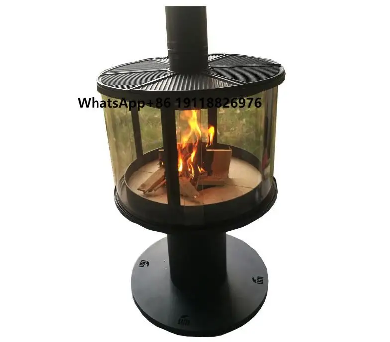

Hot Sale Freestanding Real Fire Wood Burning Stove Indoor Heating and Cooking Fireplace for Home Use