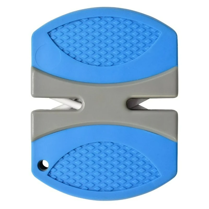 Coarse & Fine Knife Sharpener, Simplistic & Portable Sharpening / Secure-Grip Nonslip Control Pads / Included Beaded Lanyard Chain