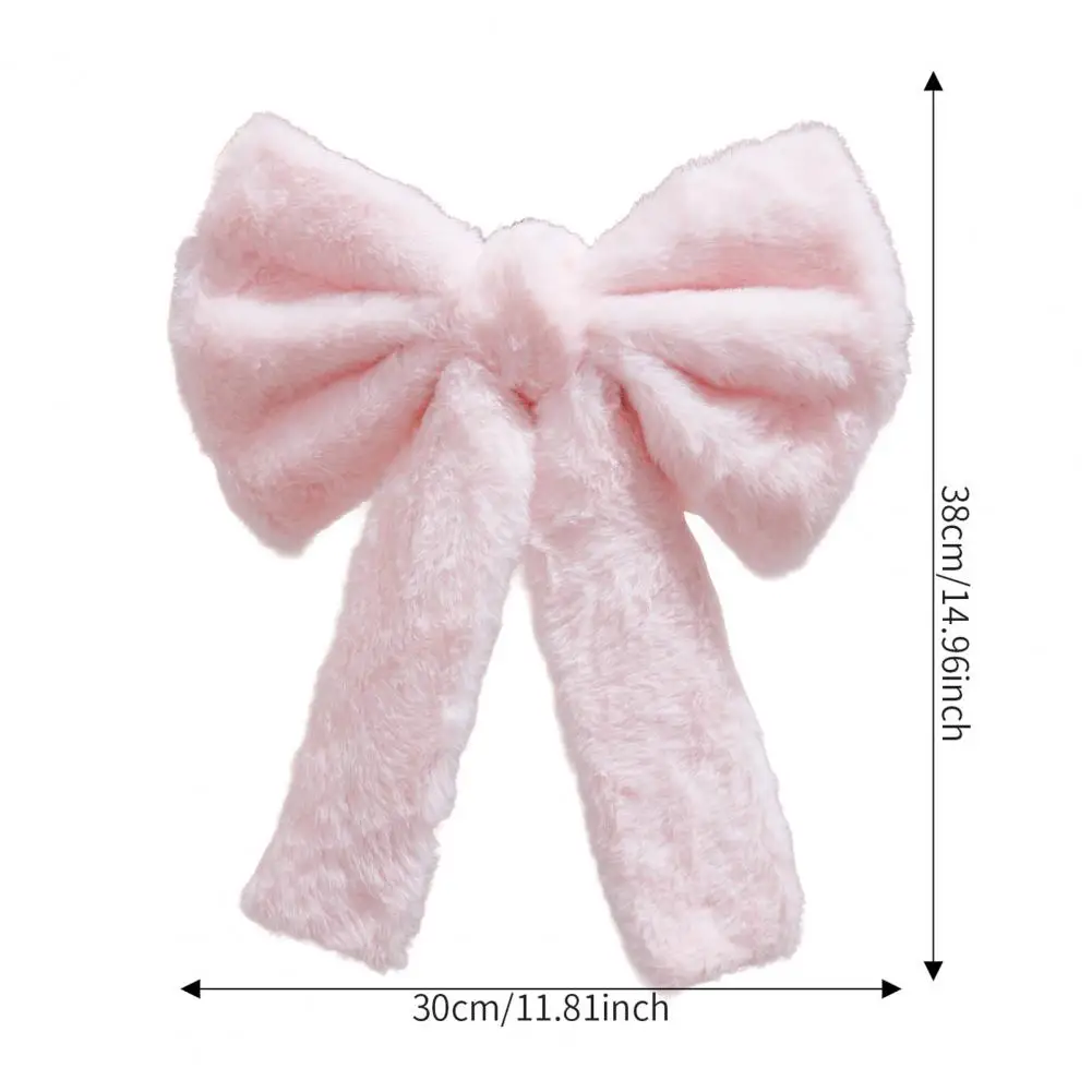 

Розовый бант, украшение, плюшевый бант, розовый пушистый бант, декор ко Дню святого Валентина, плюшевая бархатная заколка для волос, осенне-зимний аксессуар, подарок