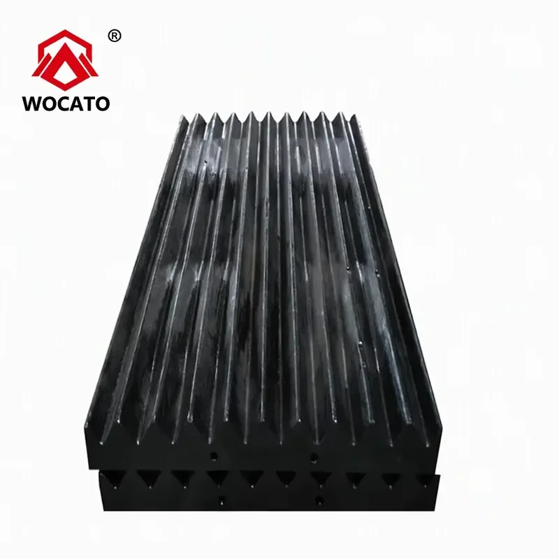 WOCATSPOM Durable High Manganese Steel Jaw Crusher Plate Spare Parts for Ore Mining Casting Process