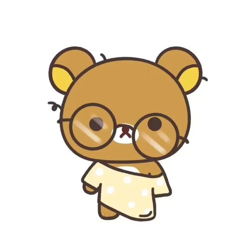 Q version Rilakkuma healing waterproof stickers student dormitory living room daily necessities decorative stickers