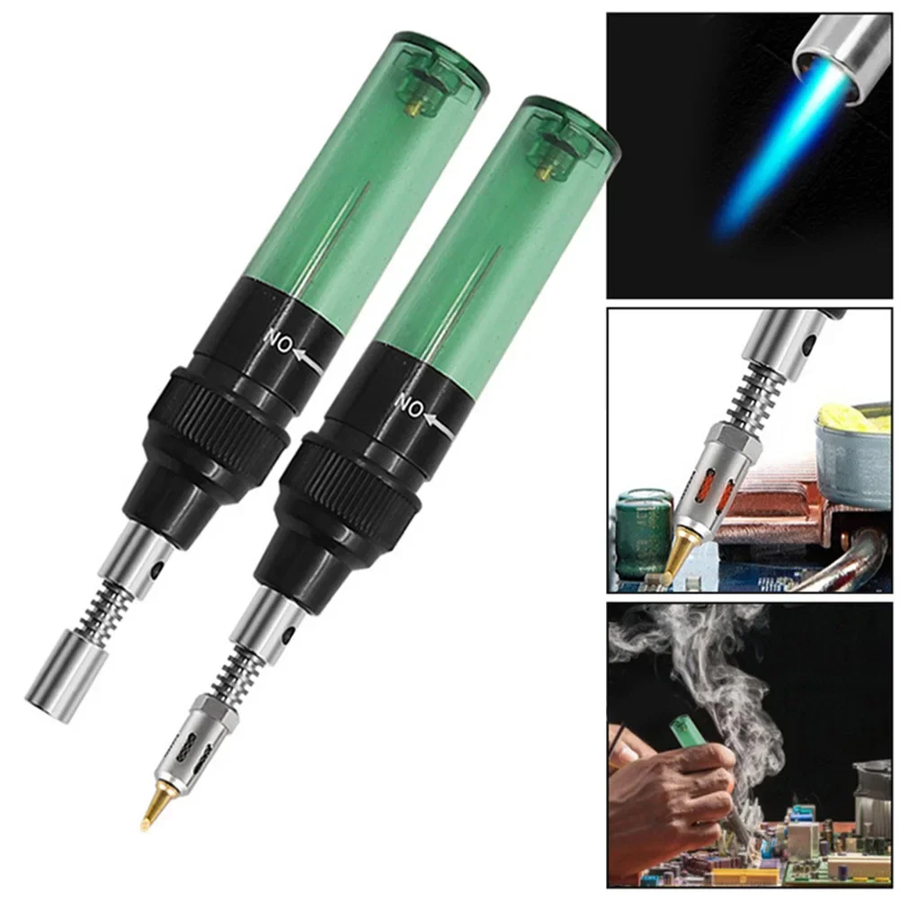 4In1 Portable Soldering Iron Kit 1300 Celsius Welding Pen Butane Burner Blow Torch Gas Soldering Iron Cordless Butane Tip Tool