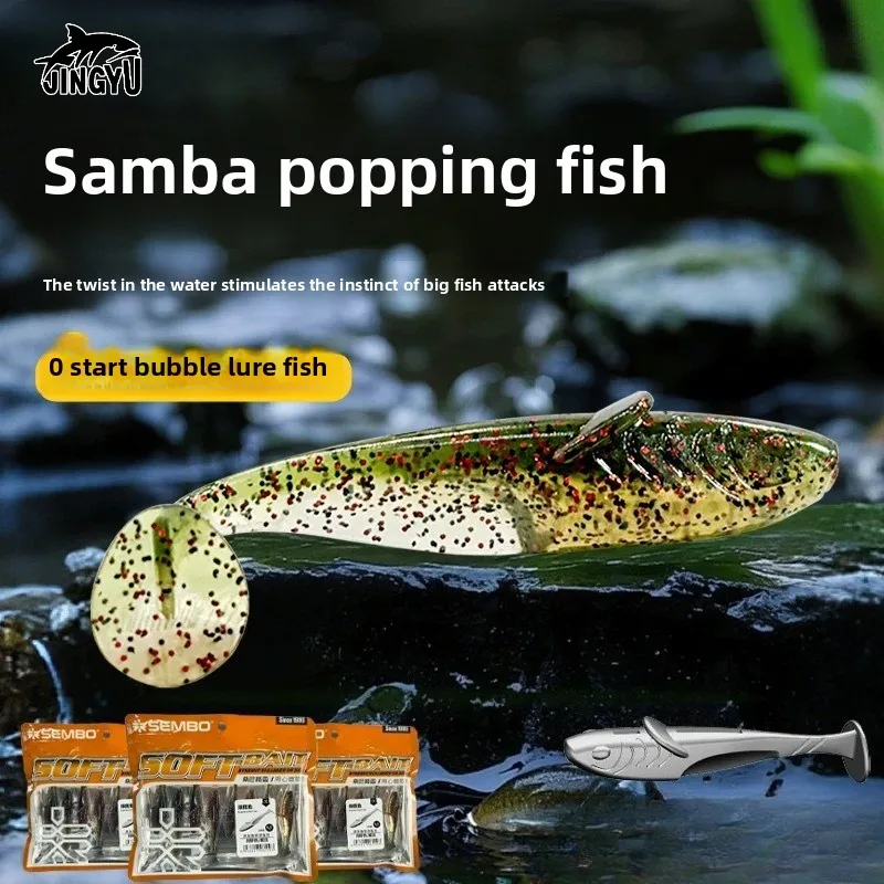 

Slow-Sinking T-Tail Soft Plastic Worms - Zero Action Required Floater Bait for Mandarin Fish & Bass, 3D Lifelike Wriggle with