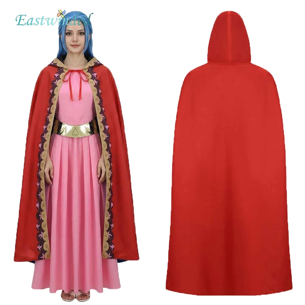 

2026 Live Action TV Pirate Miss Nefertari Vivi Cosplay Pink Dress Cloak Costume Outfits Disguise Halloween Carnival Uniform