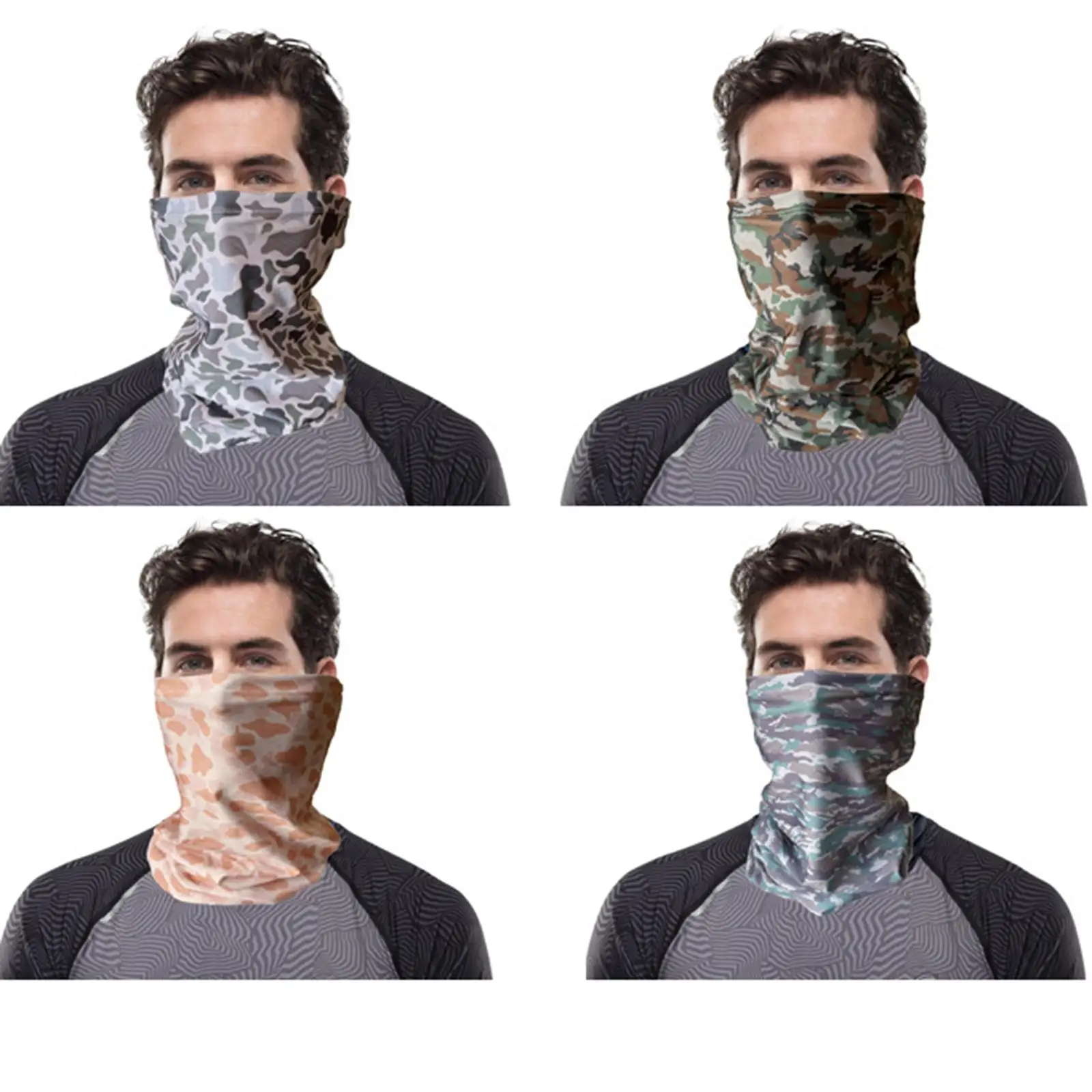 Spandex Lycra Neck Protection Hat Cooling Bandana Blocking Face Mask Cap for Hiking Climbing Cycling