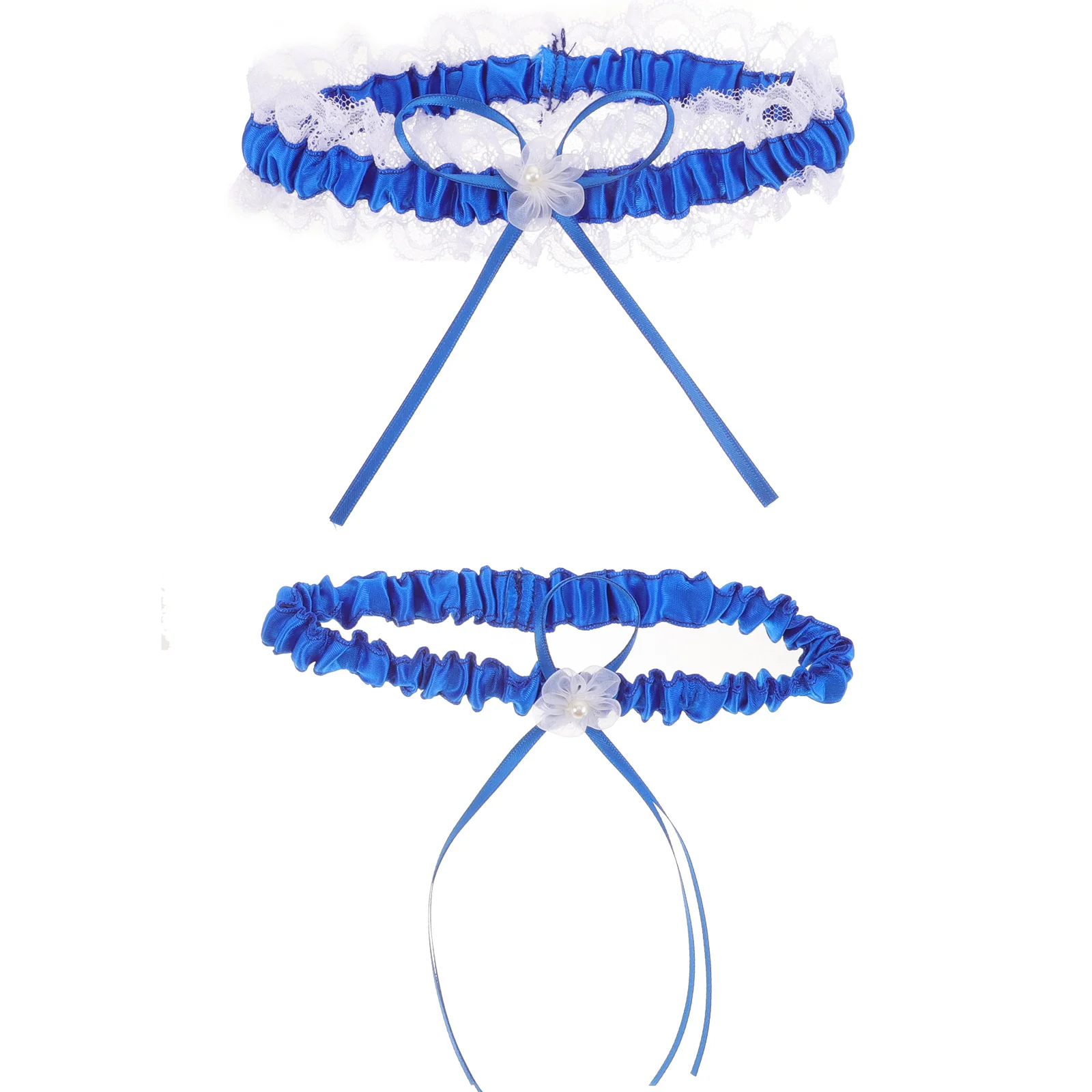 1 paio di giarrettiere da sposa in pizzo, fascia per coscia, design floreale, morbida fascia per gambe in pizzo elasticizzato, accessorio per ballo di fine anno