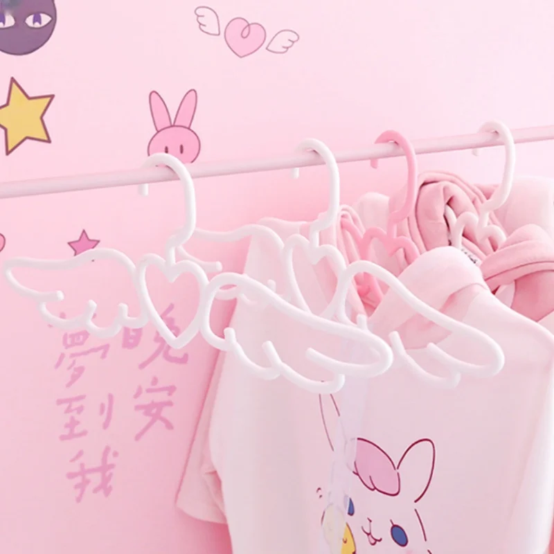 2pcs Pieces of Love Wings Clothes Hanger, Wardrobe Hanger, Cute Wardrobe Storage, Home Girl Wardrobe Organizer