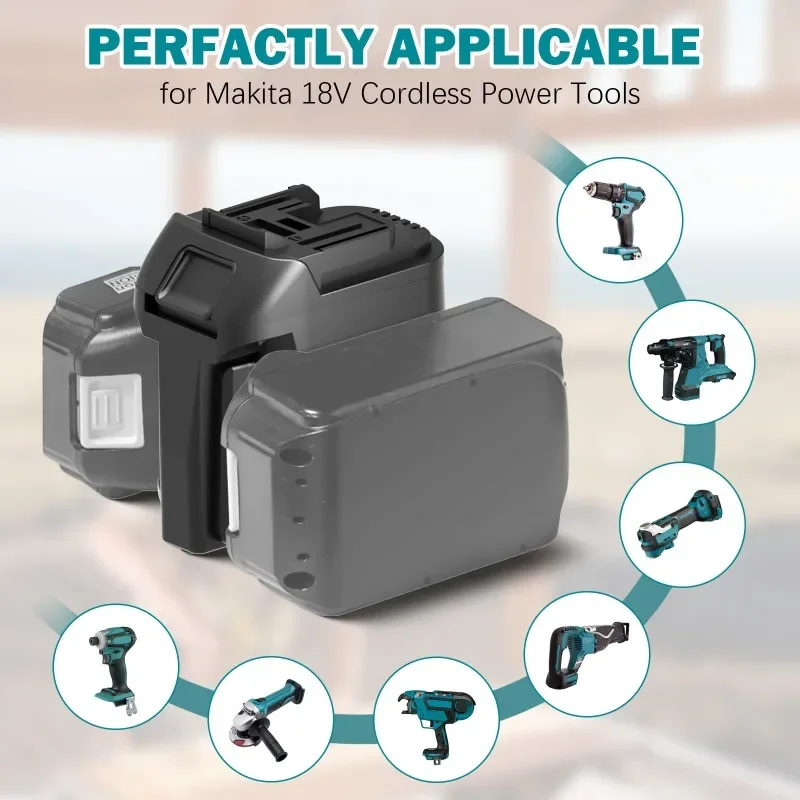 Adapter/Przejściówka do akumulatorów Makita 18V Li-ion MT18MT 2 w 1, kompatybilny z akumulatorami Makita 18V do elektronarzędzi akumulatorowych. — zdjęcie produktu 5