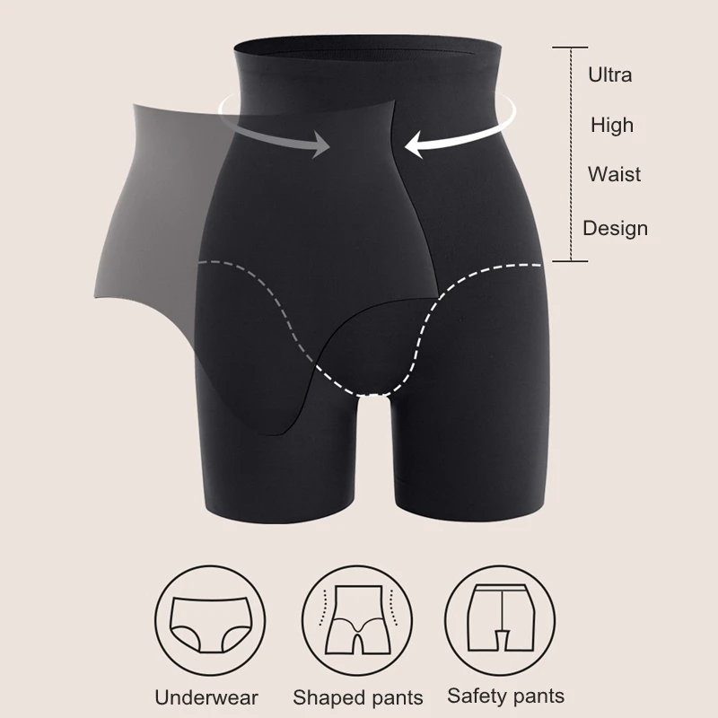 High Waist Slimming Shorts Women Body Shaper Seamless Flat Belly Sheathing Panties Hip Lift Shaping Underwear Lady New