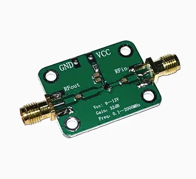 0.1-2000MHz RF مكبر للصوت واسعة النطاق مكاسب عالية 30dB منخفضة الضوضاء مكبر للصوت LNA مجلس التنمية