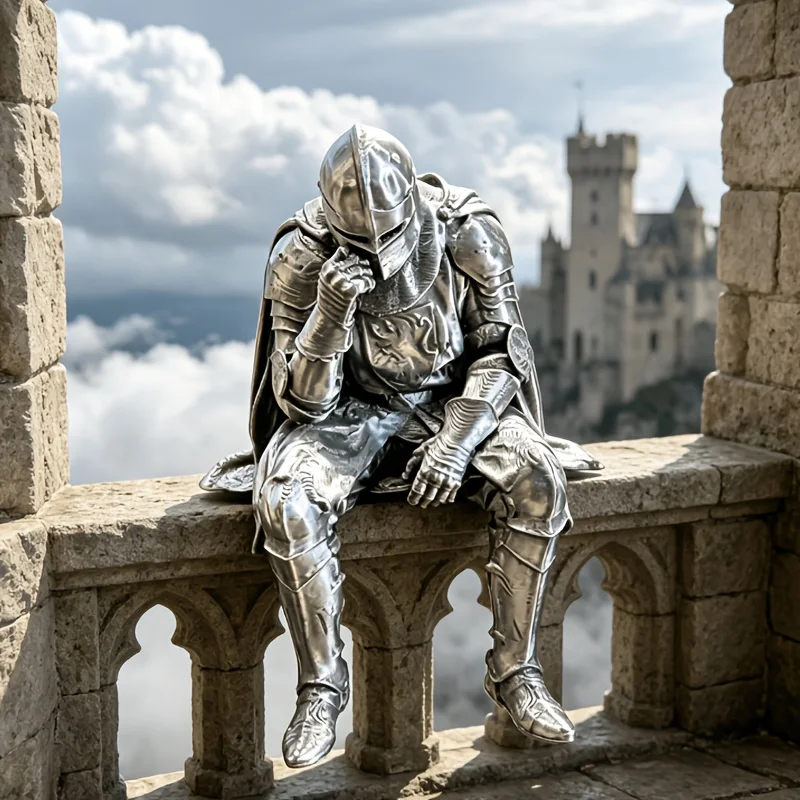 Figura de Caballero Medieval, Estatua de Guerrero con Armadura Vintage, Adorno de Escritorio para el Hogar, Oficina, Dormitorio, Regalo Decorativo