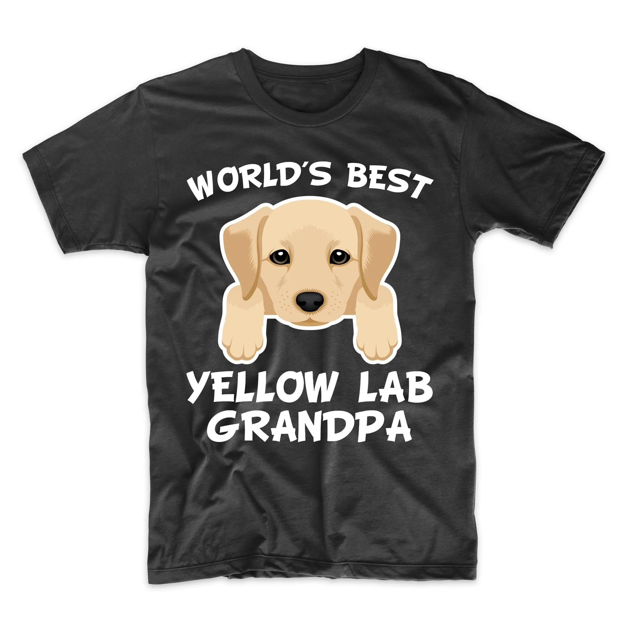 Yellow Lab Grandpa T Shirt World'S Best Dog Granddog