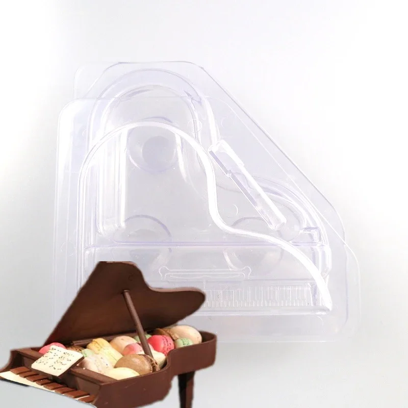 3D Transparent Piano Violin Chocolate Mold Kitchen Baking Cake Decoration Mould Tools Diy Easy Release Cleaning Cake Candy Mold