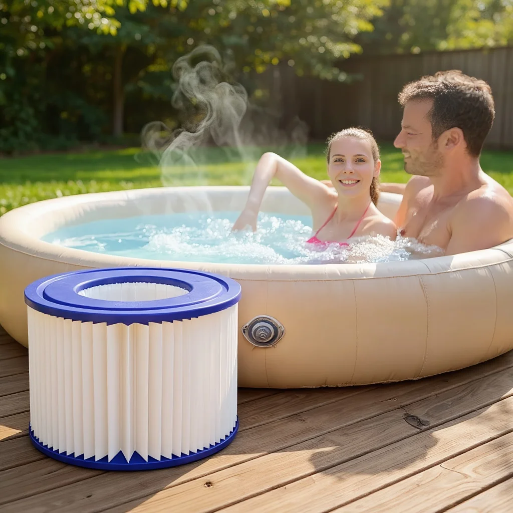 Filtro de bañera de hidromasaje para Lay-Z-Spa, Intex, Bestway, cartucho de repuesto universal para spas inflables al 95%, paquete de 2
