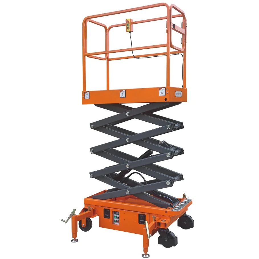 

EVERLIFT Scissor Work Platform 300kg Load Capacity Self Locked Lift Table 3m 4.8m Height For Warehouse Factory Construction Site