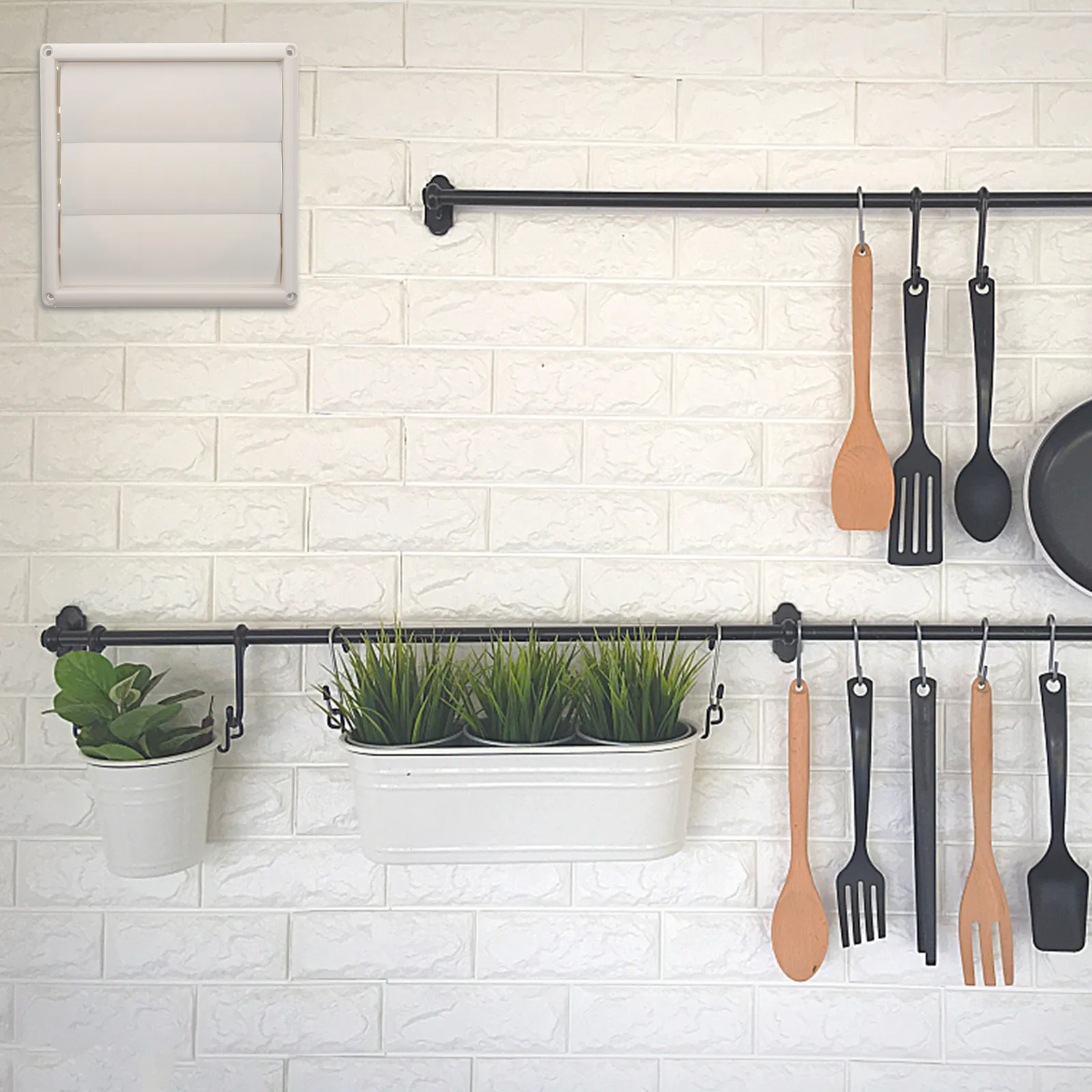 Louvered Dryer Vent Cover ABS Robust Outdoor Exhaust Screen Dust Proof for Bathroom Kitchen Against Birds Mice Snakes