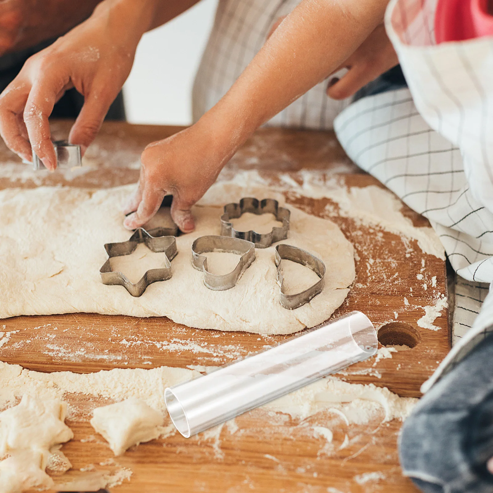 

Clear Cookie Dough Forming Cylinder Easy Clean Non-Stick Shaper for Homemade Cranberry Cookies Baking Accessories