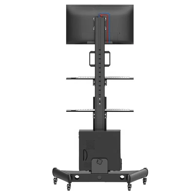 Wholesale ABS Plastic+Aluminum Alloy 2 Tray Trolley Cart Medical Mobile Workstation for Hospital Office