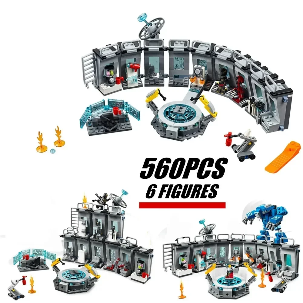 MINISO Man Hall of Armour Bricks Compound Battle Building Blocks Compatible Lepining 76125 Toys for Children Christmas Gift