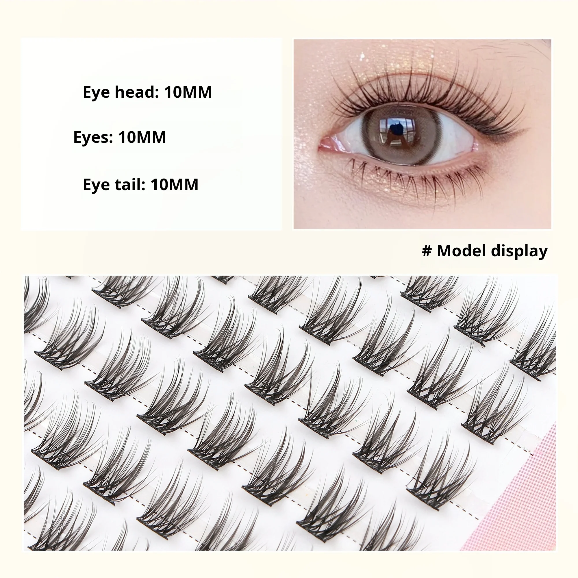 120 PCS DIY Cluster Eyelashes Extension Bundles 3D Natural Bunch Segmented False Lashes Individual Volume Mink Eyelash