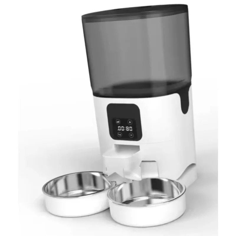 

APP Controlled Smart Pet Food & Water Fountain 5L Portable Steel & Plastic Feeder for Cat & Dog Redesigned