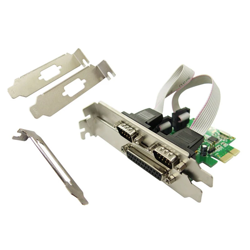 PCI-e Combo 2 Serial + 1 Parallel IEEE 1284 Controller card PCI express to RS232 com port + printer LPT port adapter