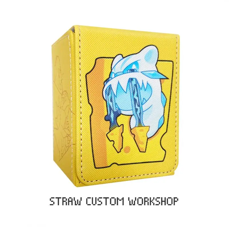 

Cheese Chien-Pao PTCG DIY Large Capacity Leather Card Box Thickened Anime Game Collection Card Storage Box