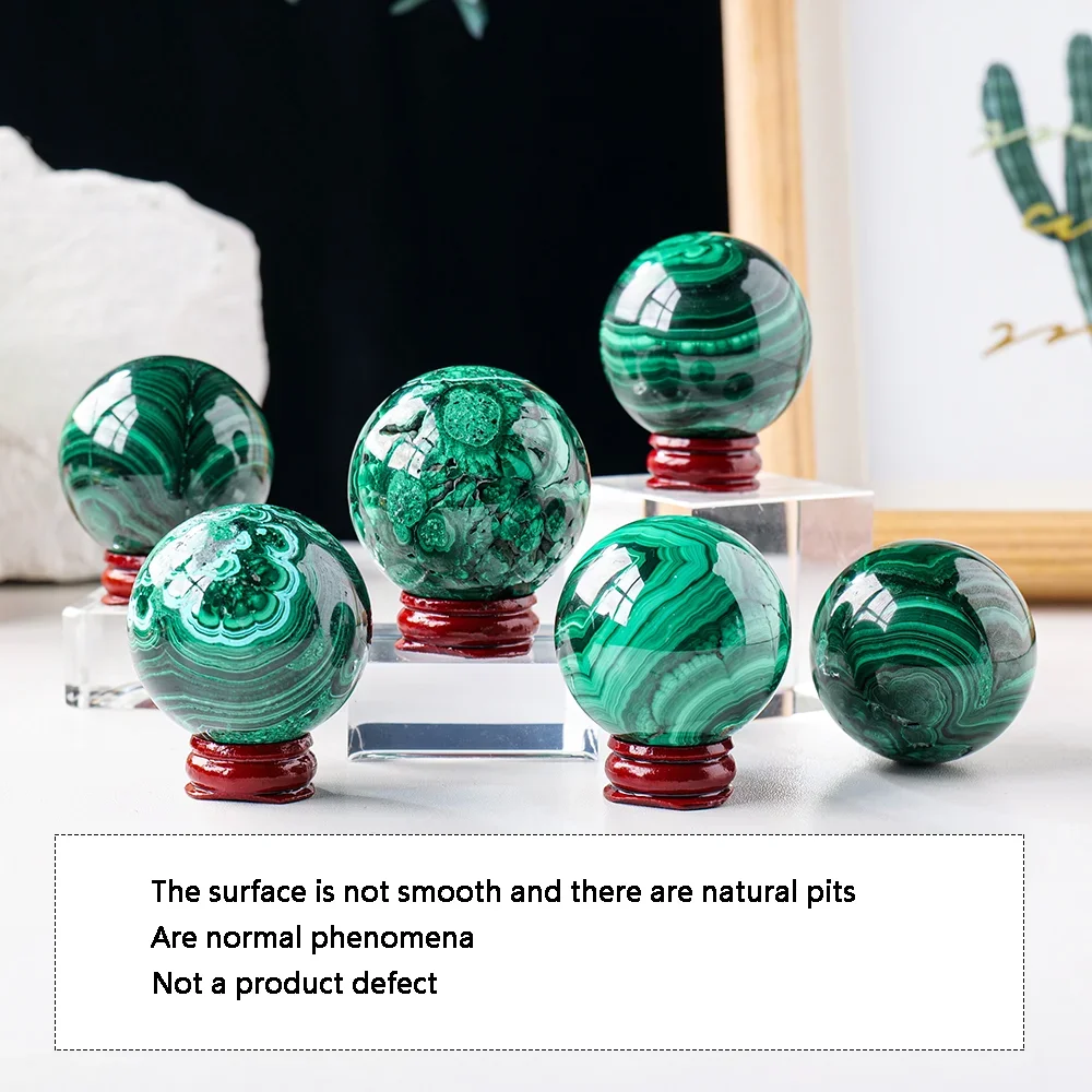 Wholesale natural gemstone malachite crystal ball healing stone crystal sphere ornament