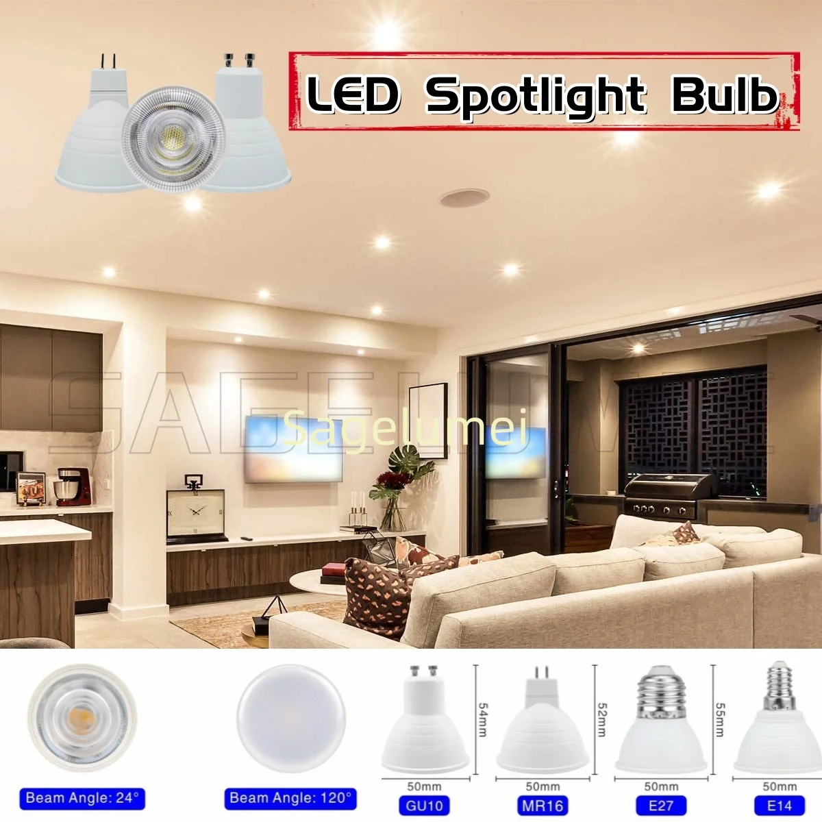 

1-10 шт. светодиодных ламп-прожекторов E27 E14 MR16 GU10 AC220V 6W 24/120 LED, энергосберегающие, с широким углом рассеивания, высокой светоотдачей, для внутреннего использования