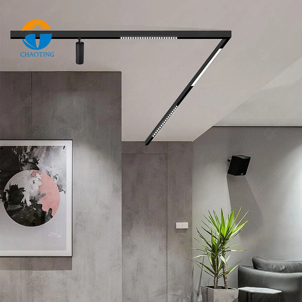 LED Track Lighting Compatible With Single Circuit Track Lighting Rail Ceiling Spotlight For Clothing Store Office Exhibition