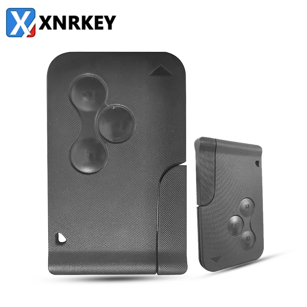 XNRKEY 3 pulsanti Smart Card Shell chiave remota con lama per Renault Megane Card Cover custodia chiave auto senza Logo