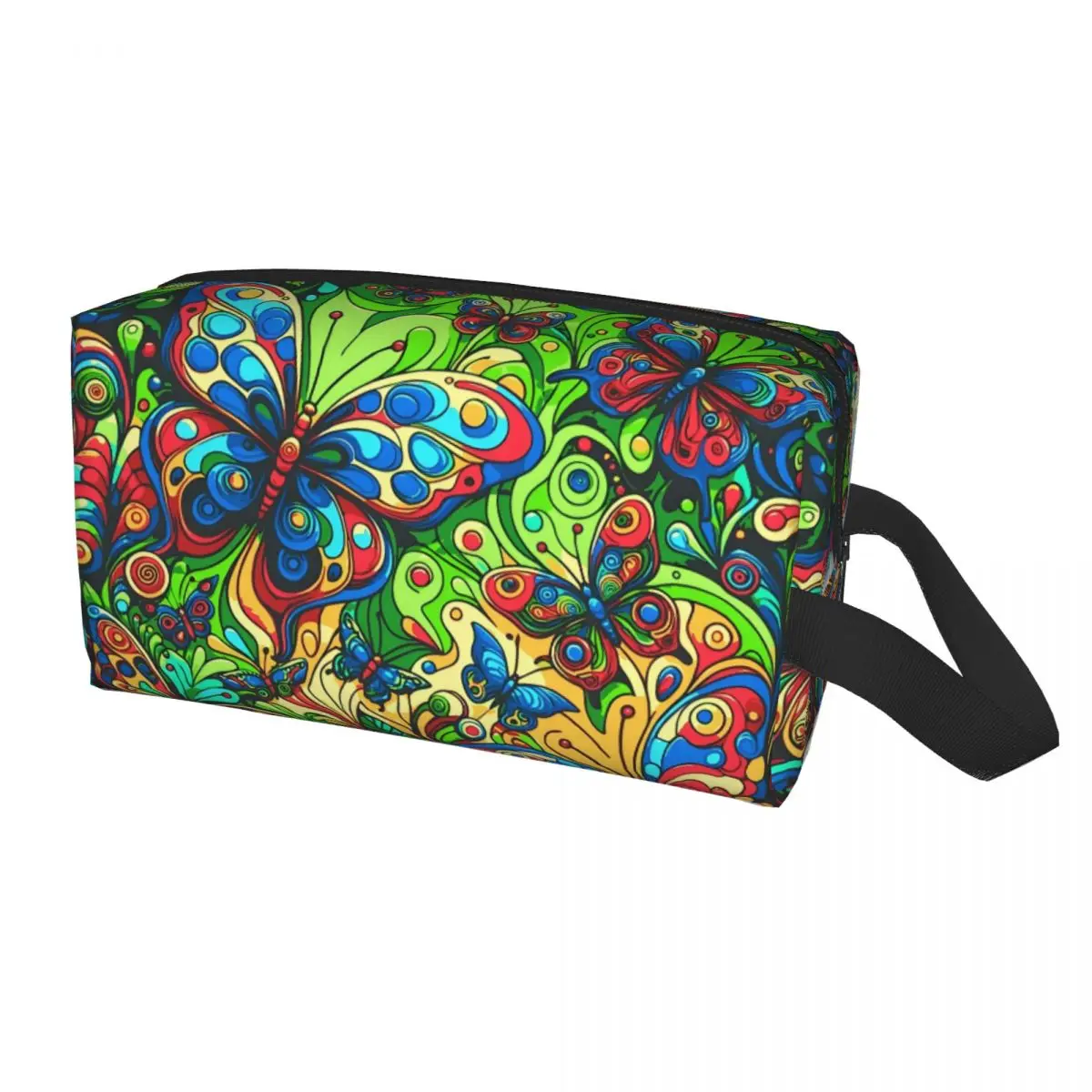 

Funny Colourful Butterfly Printed Cosmetic Bag Women Fashion Big Capacity Makeup Case Beauty Storage Toiletry Bags