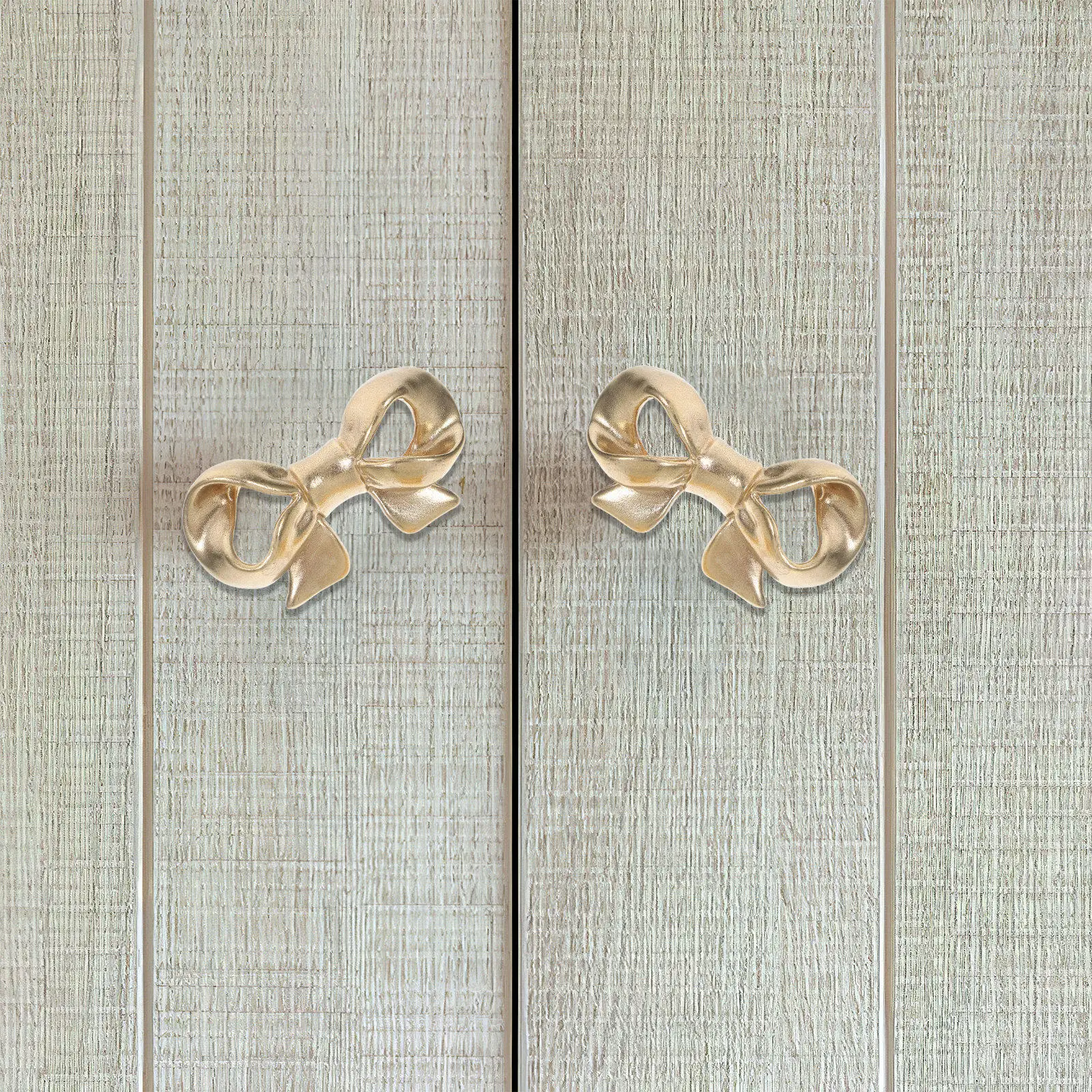 2Pcs Solid Brass Bowknot Cabinet Knobs Elegant Bow Shaped Drawer Pulls Vintage Gold Furniture Handles Dresser Wardrobe Hardware