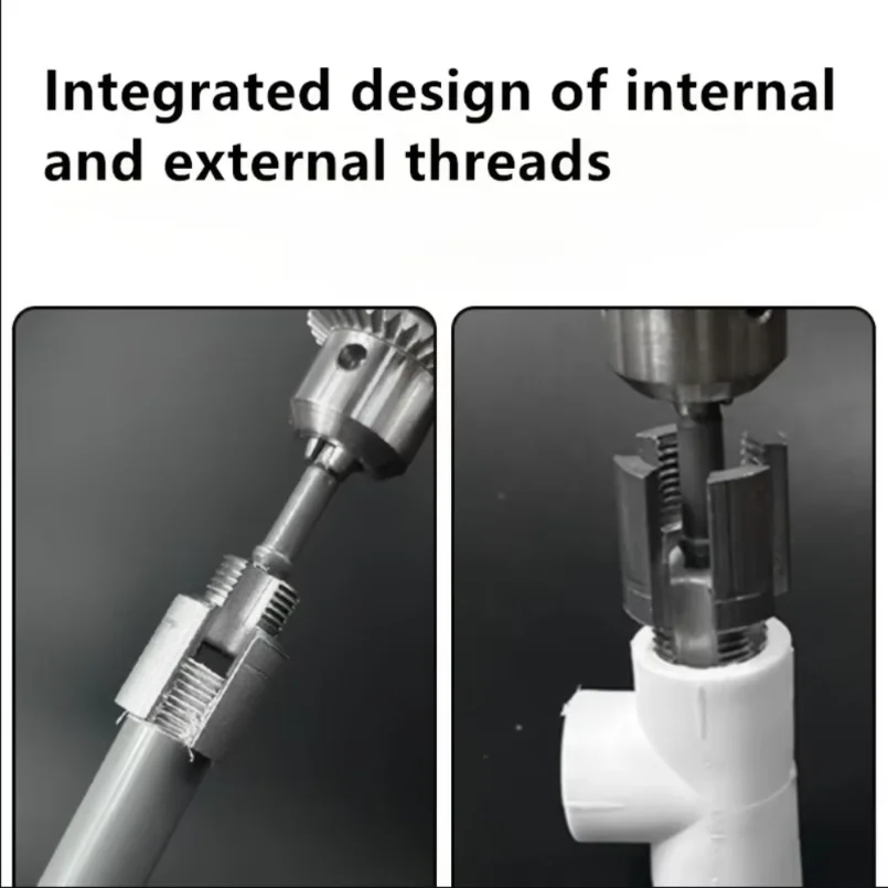 Integrated Water Pipe Thread Opener Electric Drill Pipe Threading Device PPR Thread Repair Tool for 1/2 DN15 3/4 DN20 Plumbing
