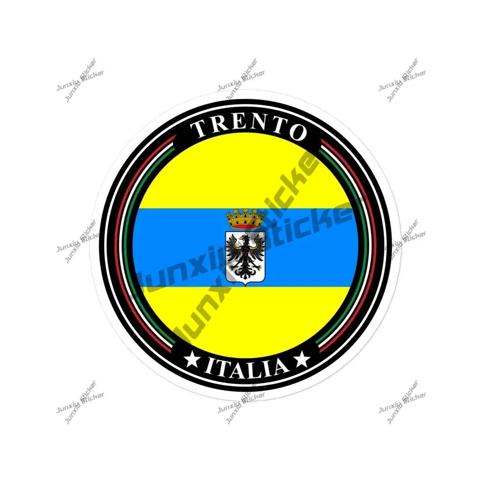 

Trento Italy Circular national flag Sticker Waterproof Decal Styling Cover Scratches Decoration Vehicle Parts Accessories PVC