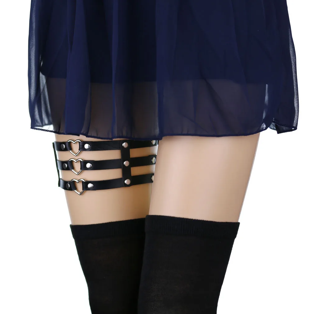 نمط جديد الشرير الفردية المد الموضة كل مباراة ثلاثة صفوف الحب الجوف خارج الأربطة اللحاء قوة مرنة الفخذ حلقة الساق حزام