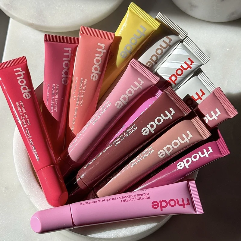 New RHODE Ribbon PBJ Lemontini Lip Gloss Pocket Blush Stick Non-fading Waterproof Blusher Moisturizing Shimmer Lipstick Liner