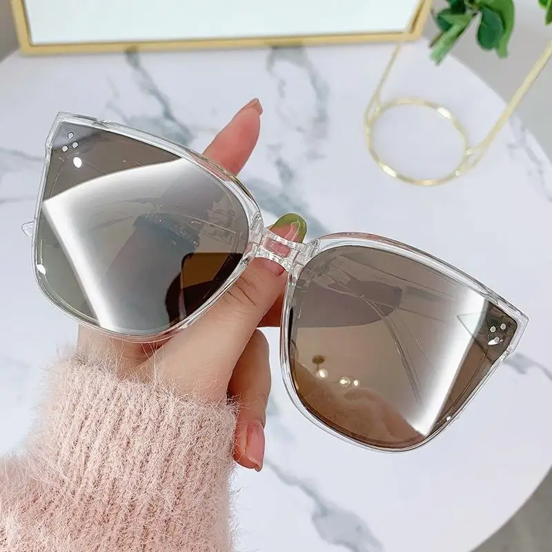 New Polarized Unisex Rectangle Vintage Sunglasses Fashion Design Retro Sun Glasses Female Fold Cat Eye Eyeglass UV400 Goggles