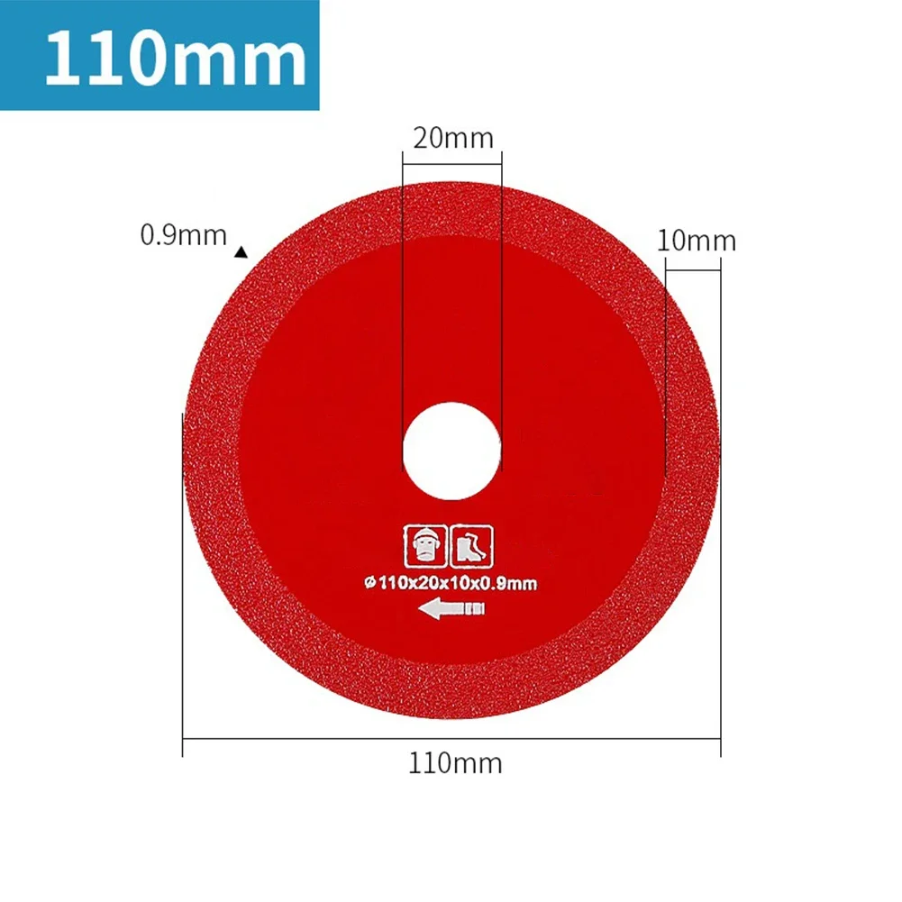 Imagem -06 - Mármore Ultra-fino do Diamante Viu a Lâmina Disco do Corte Ferramenta de Poder de Moedura Corte do Vidro da Telha Cerâmica 100 110 mm 1pc o