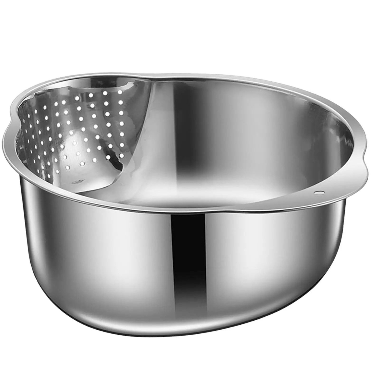 Large Colander Strainer Stainless Steel Kitchen Fruit Vegetable Drainer Reusable Mesh Basket for Washing Rice Pasta over Sink