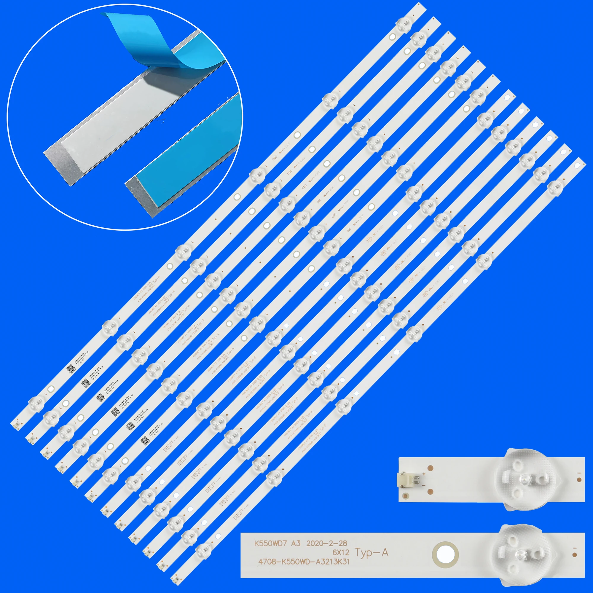 

Лента светодиодной подсветки для RL-55D1509FT2C 55U7750EV F55B7000T 55PFF5055/T3 55PUF6001/T3 55PUF6056/T3 55PUF6051/T3 S55Uk100